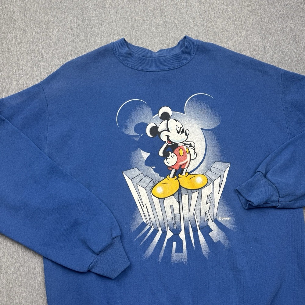 Disney Mickey Unlimited Brazos Crewneck Sweatshirt Sz L‎ Disney Mouse USA Vtg